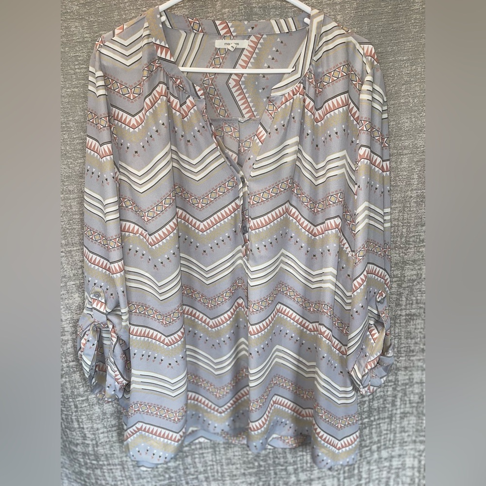 Maurices Chevron Print Blouse